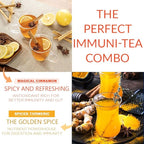 CHAYAM Blissful Infusion – Spiced Turmeric & Magical Cinnamon Wellness Tea Gift Set (2 x 1.76oz) + Infuser | Loose Leaf Black & Green Tea Caddies for Tea Lovers