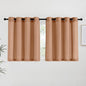 NICETOWN Burnt Orange Linen Kitchen Curtains 36 inch Length, Decorative Thick by NICETOWN