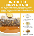 Olvvla - Dandelion Root Tea Bags - 2g X 80 Count - Premium Raw Dandelion Root - Caffeine-free - Non-GMO - Support Digestion & Cleanse
