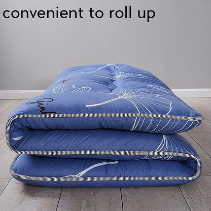 MAXYOYO Leaf Printed Japanese Futon Floor Mattress, Thicken Sleeping Pad Floor - Image 3