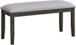 Acme Marit Transitional Wood and Fabric Dining Bench in Gray by AcmeFurniture