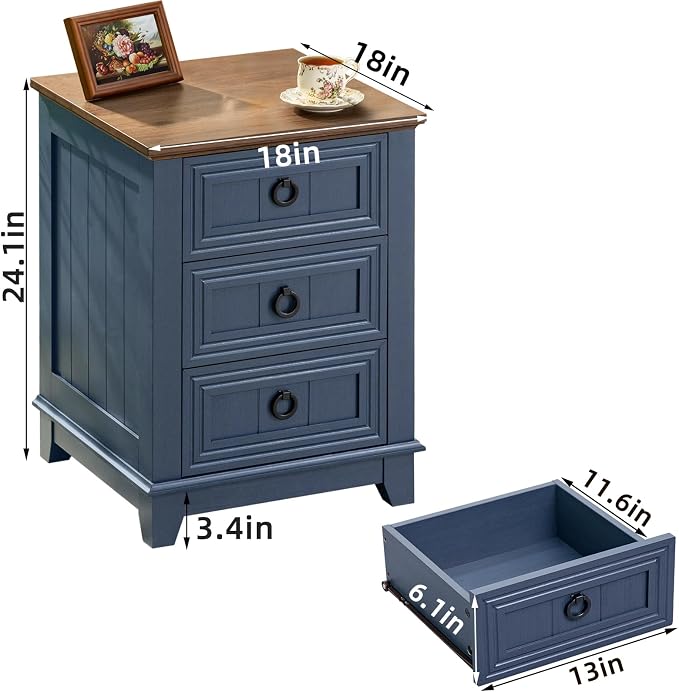 Joaxswe Farmhouse Coffee Table Set of 3, Furniture Set, Coffee Table - Image 3