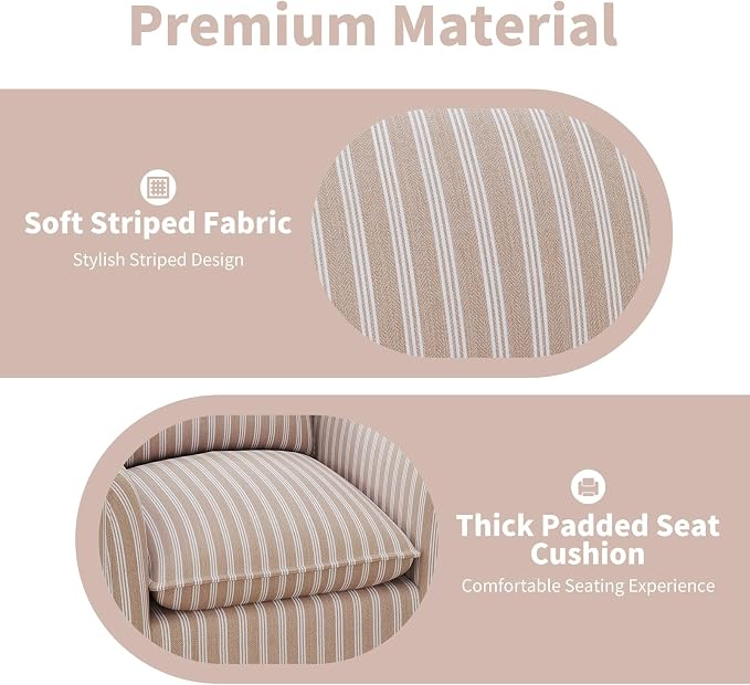 INZOY Swivel Accent Chair Set of 2, Upholstered Square Chair - Image 4