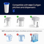 Culligan with ZeroWater Technology 33-Cup Water Filter Dispenser – Includes 5-Stage Advanced Water Filter, Certified to Reduce Lead, Total PFAS (Forever Chemicals), Mercury, Fluoride, and Chlorine
