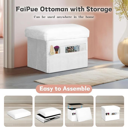 Storage Ottoman Cube, Small Ottoman - Image 5