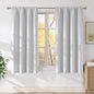 NICETOWN Greyish White Faux Linen Room Darkening Rod Pocket Curtains 63 inch by NICETOWN