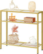 HOOBRO 29.5" Narrow Console Table, 3-Tier Tempered Glass Sofa Table, Modern by HOOBRO