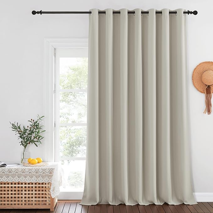 NICETOWN Sliding Door Curtains Extra Wide and Long, Thermal Insulated Large by NICETOWN