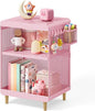 SYKIARIOL Kids Nightstand for Girls, Metal Bedside Table by SYKIARIOL