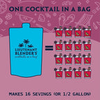 Lt. Blender's Mulled Wine in a Bag - Mulled Wine Mix - Each Bag Makes 1/2 Gallon of Cocktails – Non-GMO Cocktail Mix - No Blender Needed – Add Liquor, Wine or as a Mocktail (Pack of 1)