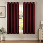 Joydeco Blackout Curtains for Bedroom 72 Inch Drapes 2 Panels Burgundy | by JOYDECO