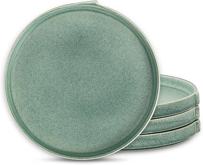 Stone Lain Bao 4-Piece Salad Plate Set Stoneware, Green