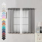 Voile Sheer Curtains with Decorative Rod Pocket, Modern Airy and Clean Selvedge by OVZME