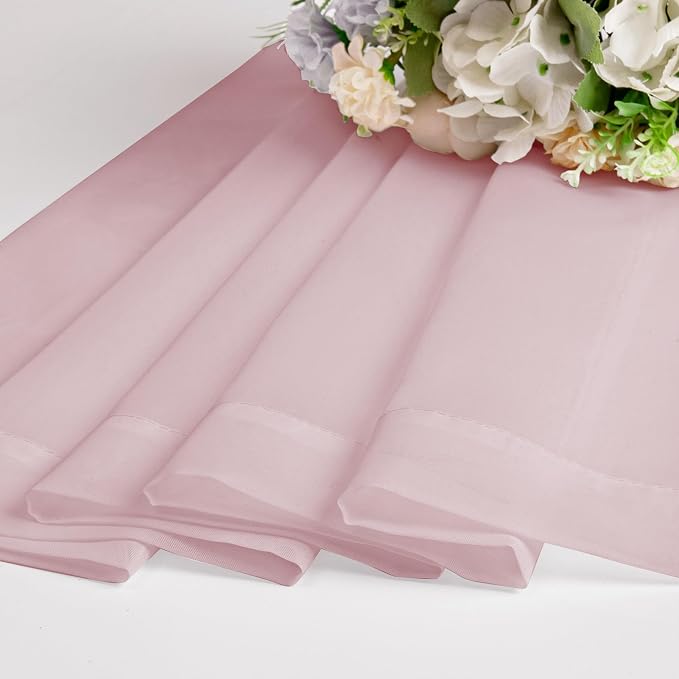 Chyhomenyc Sheer Valances for Windows 2 Pack, Small Window Curtains for Living - Image 6