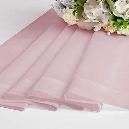Chyhomenyc Sheer Blush Pink Curtains 90 inches Long 2 Panels, Light Filtering - Image 3
