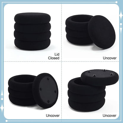 Flouki 19.5" Storage Ottoman Round, Vanity Stools - Image 9