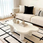40" Cloud Coffee Table with 4 Round Table Legs, Modern Irregular Center Table by BSYEIO