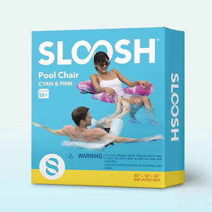 SLOOSH Inflatable Pool Floats Adult, 2 Packs Floating Lounge Chairs, Blow up - Image 8
