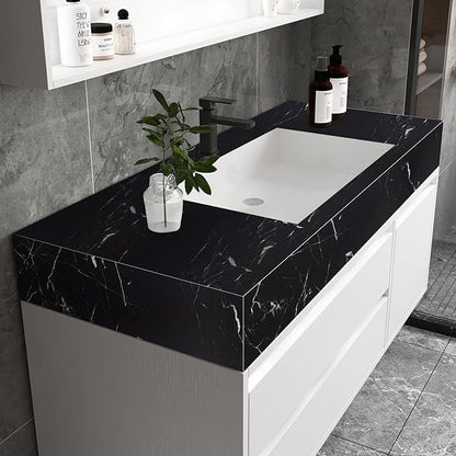 practicalWs 23.6''×118'' Marble Contact Paper Black/White Peel and Stick - Image 6