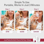 PureWine Wine Wands Purifier, 8 Wine Filters Remover Histamines Sulfite - May Reduce and Alleviate Wine Allergies & Sensitivities - Restores Taste, Perfect Wine Pour, Gifting, Holiday