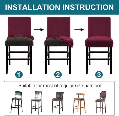 Turquoize Bar Stool Covers 4 Pack Bar Stool Covers - Image 5