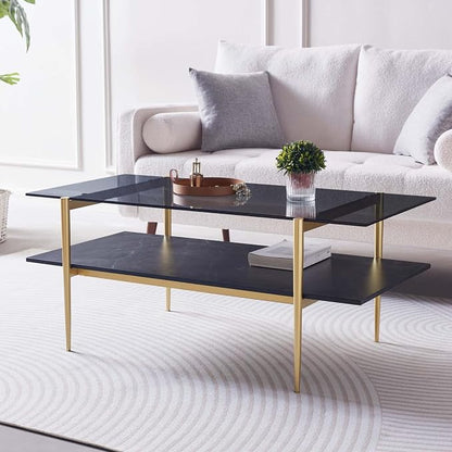 LumFurn Rectangle Coffee Table for Living Room, Mid-Century Modern Design - Image 3