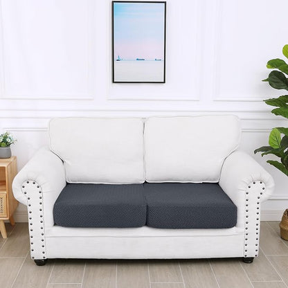 Smiry Waterproof Couch Cushion Covers, Stretch Jacquard Thick Sofa Cushion - Image 5