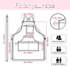 Kitchen Apron, Work Apron, Canvas, Multiple Pockets, Gardening, Painting, BBQ, Artist, Carpenter, Sizes M to XXL, Pink