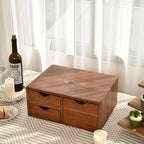 SwallowLiving Versatile Wooden Storage Drawer for Coffee Capsules - Multi-Functional Kitchen and Desk Organizer - Ideal for K-Cup Coffee Pods and Counter Organization
