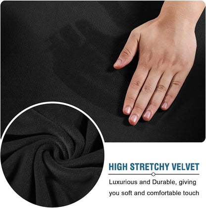 H.VERSAILTEX High Stretch Sofa Slipcover 4 Piece Cover Velvet Furniture - Image 5