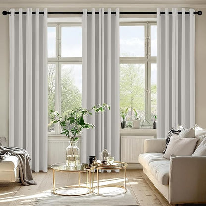 MIULEE Blackout Curtains for Bedroom 2 Panels 40x72 Inch Long Natural White | - Image 6