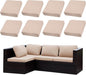 8PCS Patio Cushion Covers.Patio Furniture Couch SeatSlipcovers | Washable by SUKAIKEQA