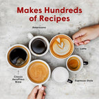 AeroPress Go Plus, Small Portable Coffee Maker for Travel & Camping - 3 In 1 Brew Method Combines French Press, Pourover, Espresso, Full Bodied Coffee without Bitterness, Coffee Press Kit - Cream
