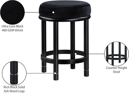 Meridian Furniture 977Black-C Monette Collection Art Deco Counter Stool - Image 7