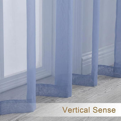 Chyhomenyc Sheer Tier Curtains 24 Inch Length - Image 6