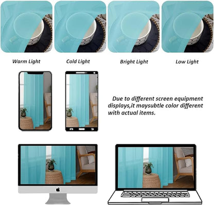Chyhomenyc Extra Long Sheer Curtains 120 Inches Long 2 Panels Set, Light - Image 4
