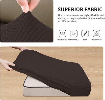 Easy-Going Stretch 3 Pieces Couch Cushion Covers - Image 4