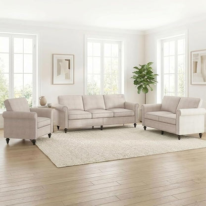 Living Room Sofa Sets 3 Piece, Modern 3 Seater Sofa and Loveseat Couch and - Image 7