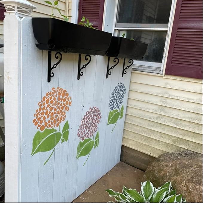 Large Flower Stencils for Painting on Walls Large Floral Stencil Vine Sunflower Rose Stencils for Wood Fence Furniture Fabrics