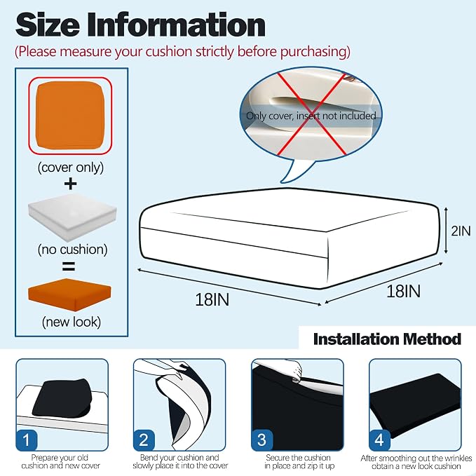Sqodok Patio Cushion Covers 18x18 inch - Image 2
