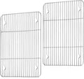 TeamFar Cooling Rack, 15.3” x 11.1” Stainless Steel Wire Baking Rack for Cooking Roasting Grilling, Fit for Oven Pan, Oven & Dishwasher Safe, Non-toxic & Heavy-Duty, 2PCS