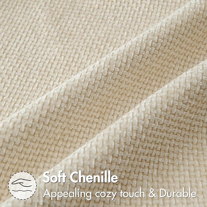 MIULEE Decorative Couch Throw Pillow Covers 20x20 Inch Neutral Cream 2 Pack | - Image 6