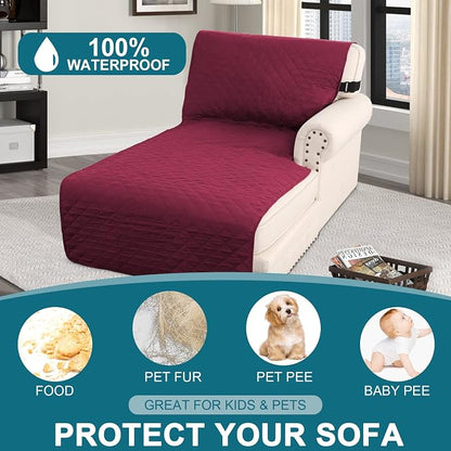 Turquoize 100% Waterproof Sofa Covers Chaise Lounge L Shape Sofa Protector Slip - Image 2
