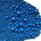 Edible Royal Blue Sugar Pearls Candy Sprinkles 120G/ 4.23Ounce Baking Cake Sprinkles Cupcake and Cake Topper Cookie Decorations Wedding Party Valentines Halloween Christmas Supplies