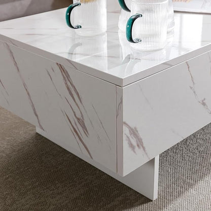 COSVALVE 41" Marble White Cool Coffee Table - Image 6