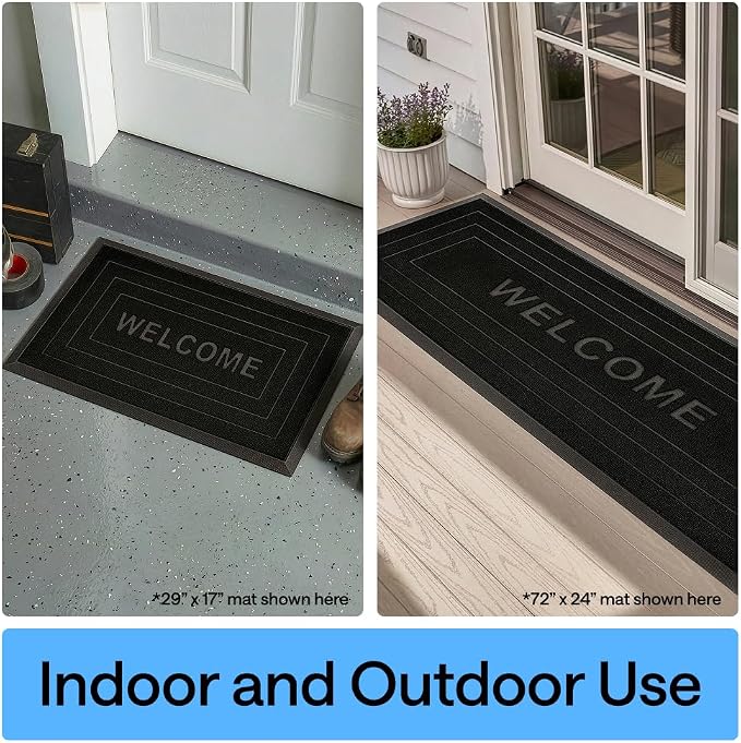 GORILLA GRIP 100% Waterproof All-Season WeatherMAX Doormat 35x23, US Designed - Image 10