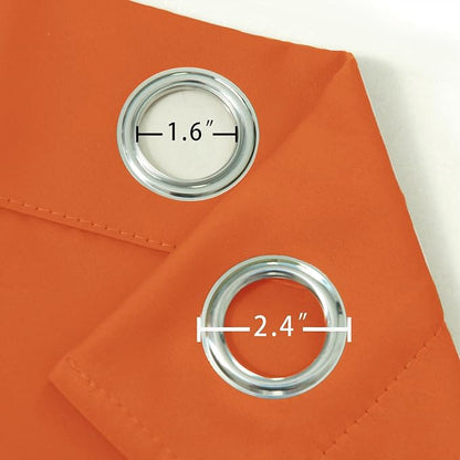 Blackout Curtains 52 x 120 Inch Long Orange Curtains Set of 2 Panels Room - Image 5