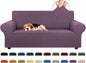 Stretch Loveseat Couch Cover, 2 Cushion Couch Slipcover, Dark Purple | 1-Piece by KEKUOU