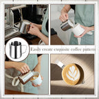 Dandat 6 Pcs Milk Frothing Pitcher Espresso Steaming Pitchers 12 Oz Stainless Steel Milk Steamer Cup Frother Jug for Espresso, Latte Art, Chai Cappuccino Hot Chocolate
