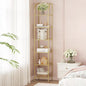Hzuaneri Bookcase Bookshelf, Tempered Glass Arched Bookshelf by Hzuaneri